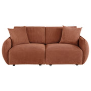Elysia Fabric Upholstered Modular Lounge Loveseat Coral