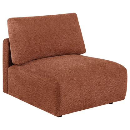 Elysia 5-piece Fabric Upholstered Modular Sectional Sofa Coral