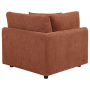 Elysia Fabric Upholstered Modular Corner Chair Coral