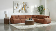 Elysia Fabric Upholstered Modular LAF Chair Coral