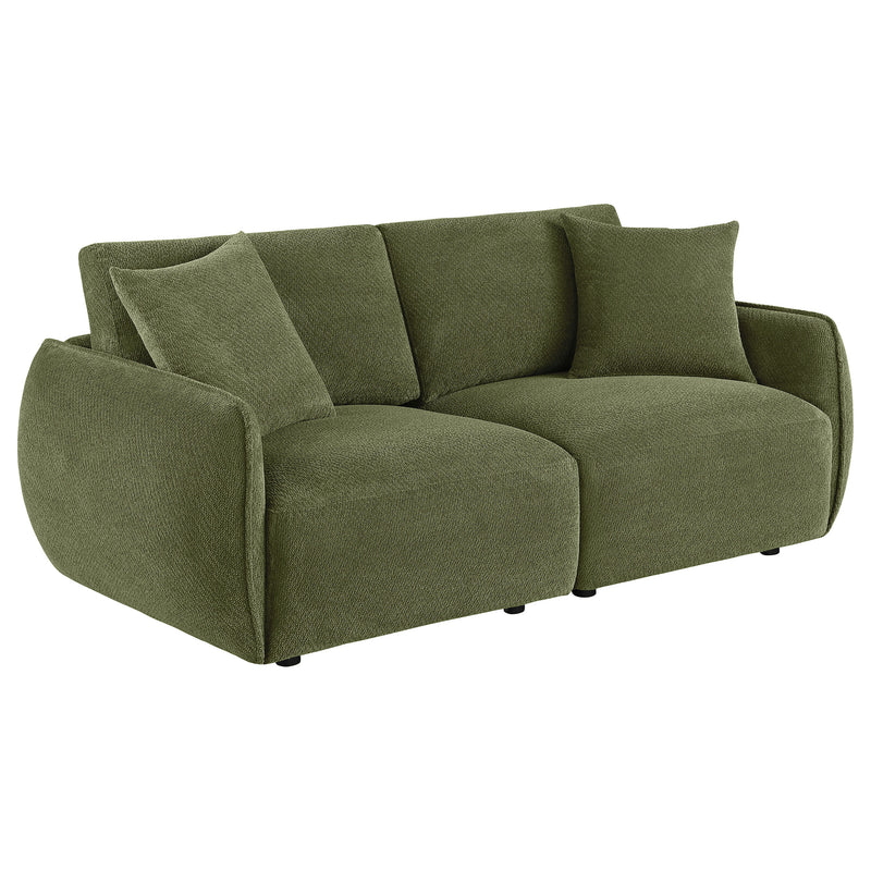 Elysia Fabric Upholstered Modular Lounge Loveseat Green