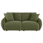 Elysia Fabric Upholstered Modular Lounge Loveseat Green