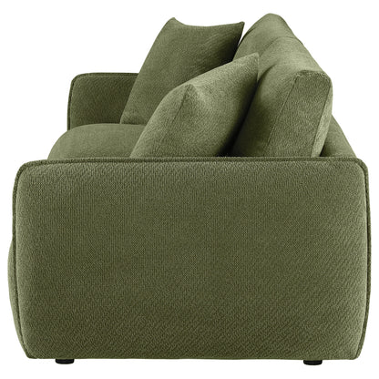 Elysia Fabric Upholstered Modular Lounge Loveseat Green
