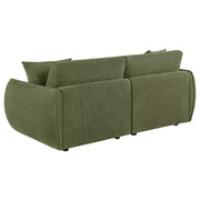 Elysia Fabric Upholstered Modular Lounge Loveseat Green