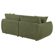 Elysia Fabric Upholstered Modular Lounge Loveseat Green