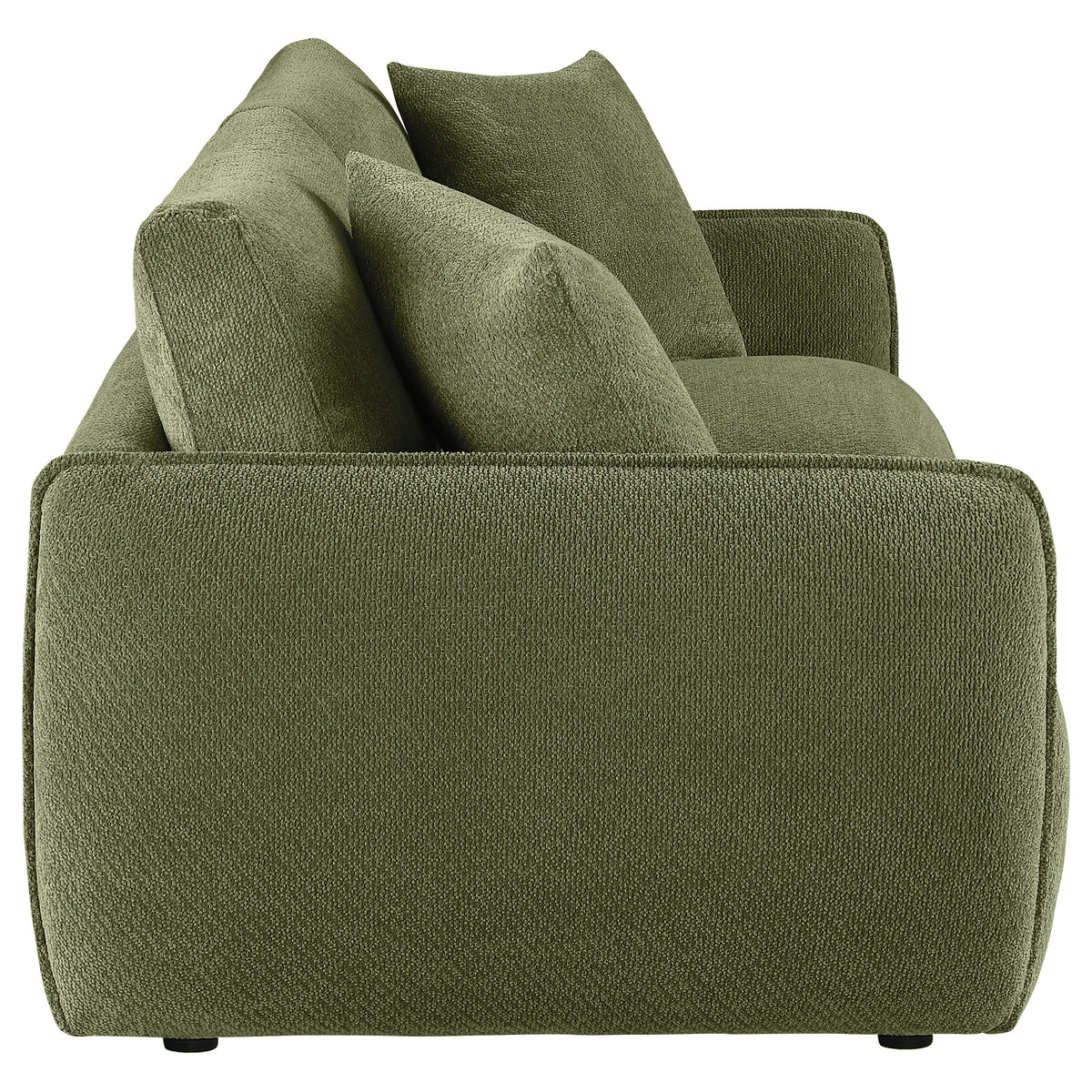 Elysia Fabric Upholstered Modular Lounge Loveseat Green