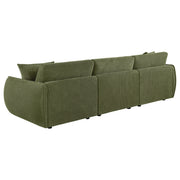 Elysia Fabric Upholstered Modular Lounge Sofa Green