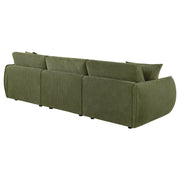 Elysia Fabric Upholstered Modular Lounge Sofa Green