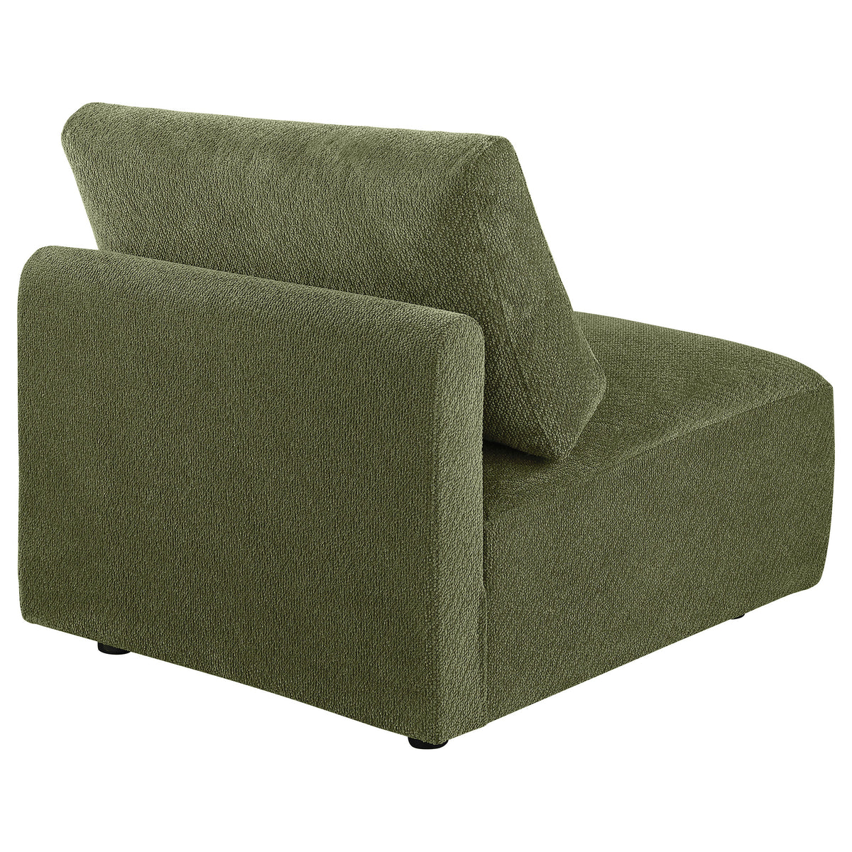 Elysia Fabric Upholstered Modular Armless Chair Green
