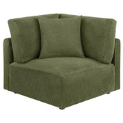 Elysia Fabric Upholstered Modular Corner Chair Green