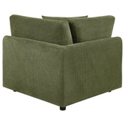 Elysia Fabric Upholstered Modular Corner Chair Green