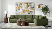 Elysia Fabric Upholstered Modular Corner Chair Green