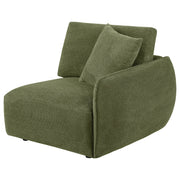 Elysia Fabric Upholstered Modular RAF Chair Green