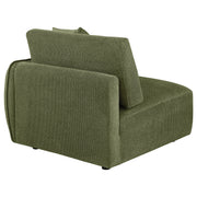 Elysia Fabric Upholstered Modular RAF Chair Green
