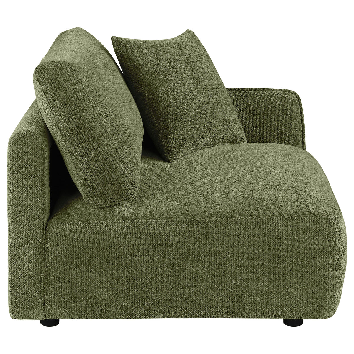 Elysia Fabric Upholstered Modular RAF Chair Green