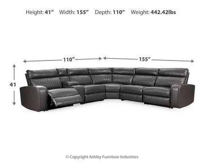 Samperstone 6-Piece Power Reclining Sectional
