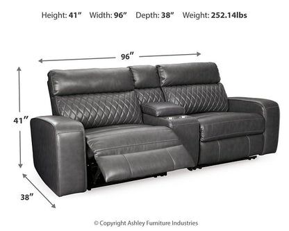 Samperstone Power Reclining Sectional Loveseat