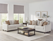Conjunto de sofá tapizado con brazos inclinados Christine en beige