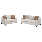 Conjunto de sofá tapizado con brazos inclinados Christine en beige