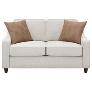 Conjunto de sofá tapizado con brazos inclinados Christine en beige