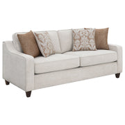 Conjunto de sofá tapizado con brazos inclinados Christine en beige