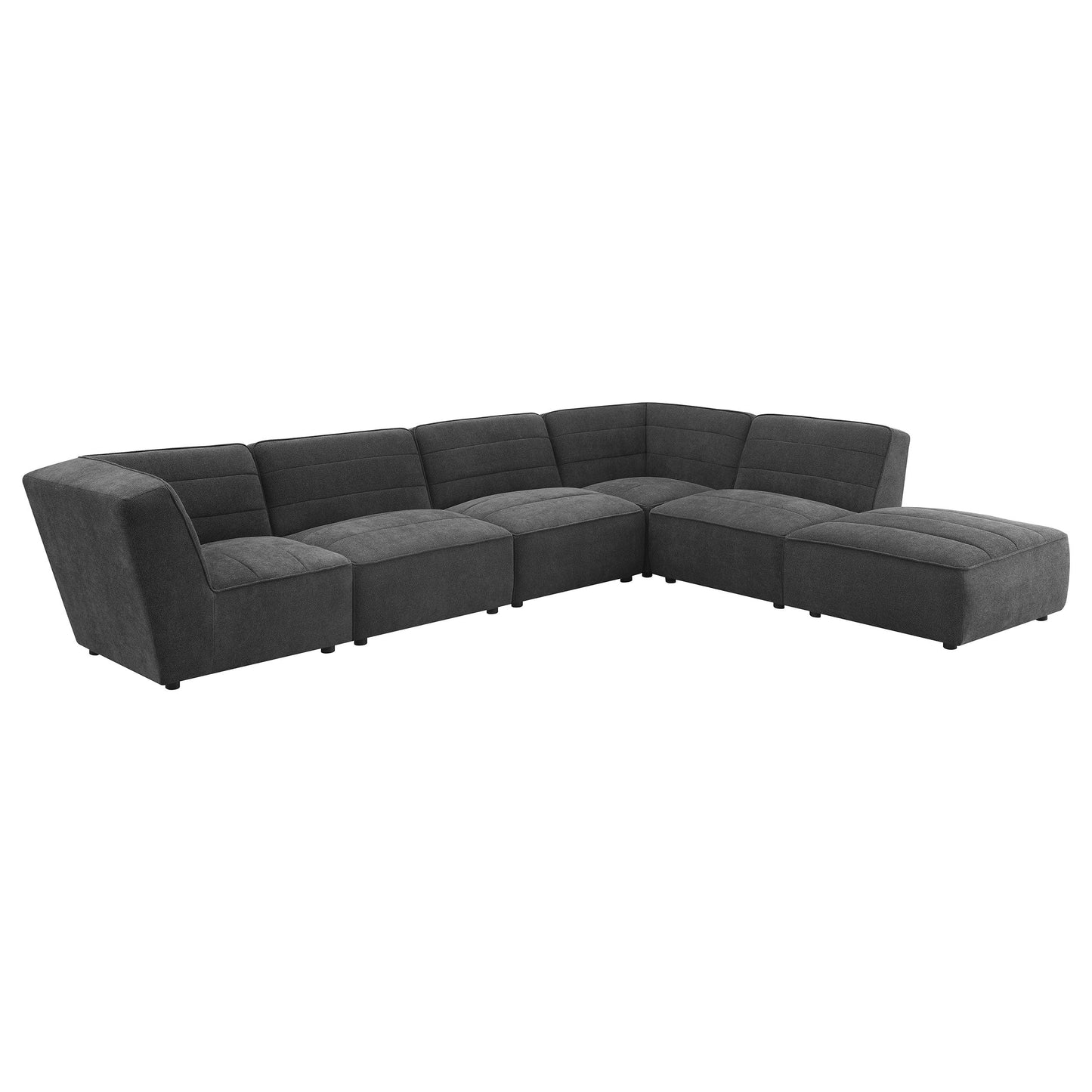 Sunny Upholstered Modular Sectional Sofa Charcoal