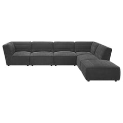 Sofá modular seccional tapizado Sunny color carbón