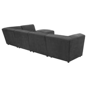 Sofá modular seccional tapizado Sunny color carbón