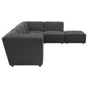 Sofá modular seccional tapizado Sunny color carbón