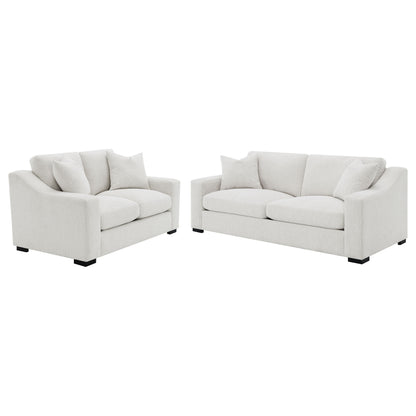 Ashlyn  Upholstered Track Arm Sofa Set Sand