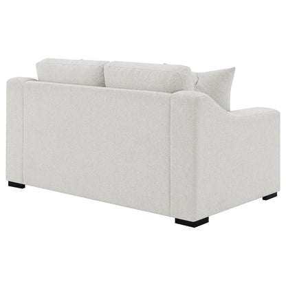 Ashlyn  Upholstered Track Arm Sofa Set Sand