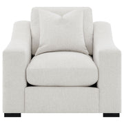 Ashlyn Fabric Upholstered Track Arm Accent Chair Sand