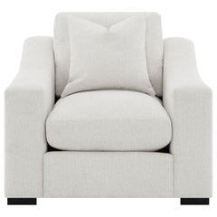 Ashlyn Fabric Upholstered Track Arm Accent Chair Sand