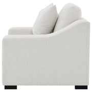 Ashlyn Fabric Upholstered Track Arm Accent Chair Sand
