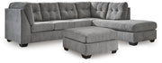 Marleton 2PC Sectional & Oversized Accent Ottoman Set