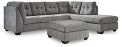 Marleton 2PC Sectional & Oversized Accent Ottoman Set