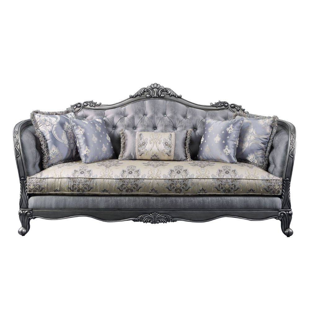 Ariadne 89"L Sofa with 5 Pillows
