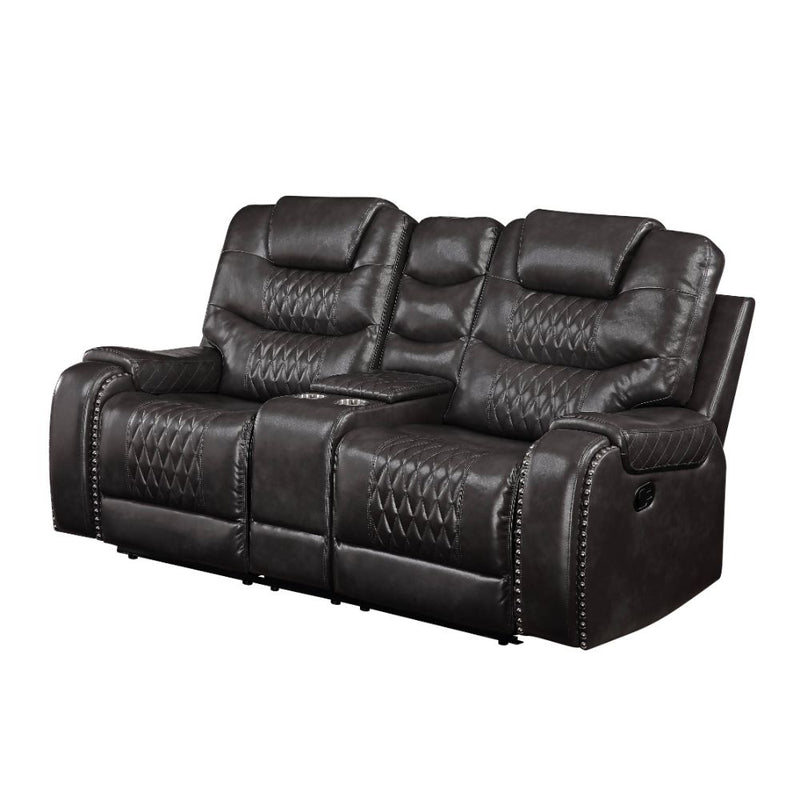 Loveseat Braylon de 78" de largo con movimiento y consola