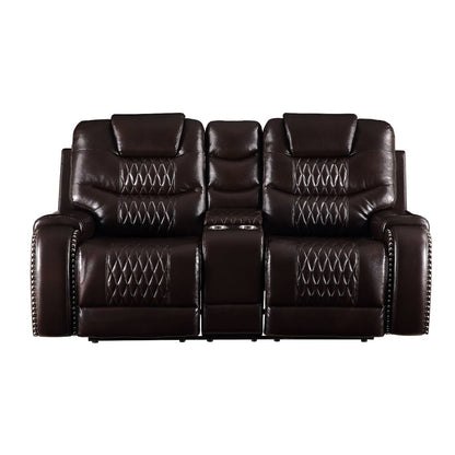 Loveseat Braylon de 78" de largo con movimiento y consola
