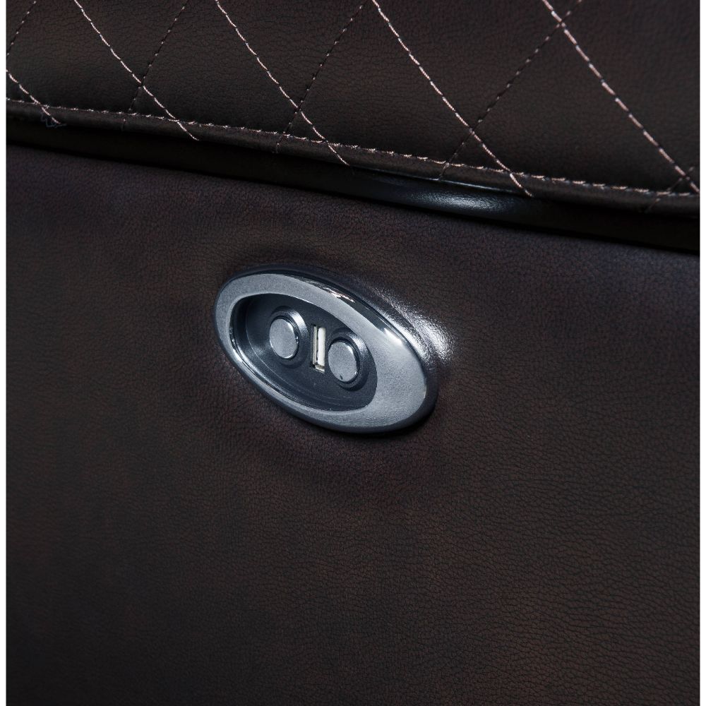 Sillón reclinable eléctrico con movimiento y tapizado Braylon de 42" de ancho