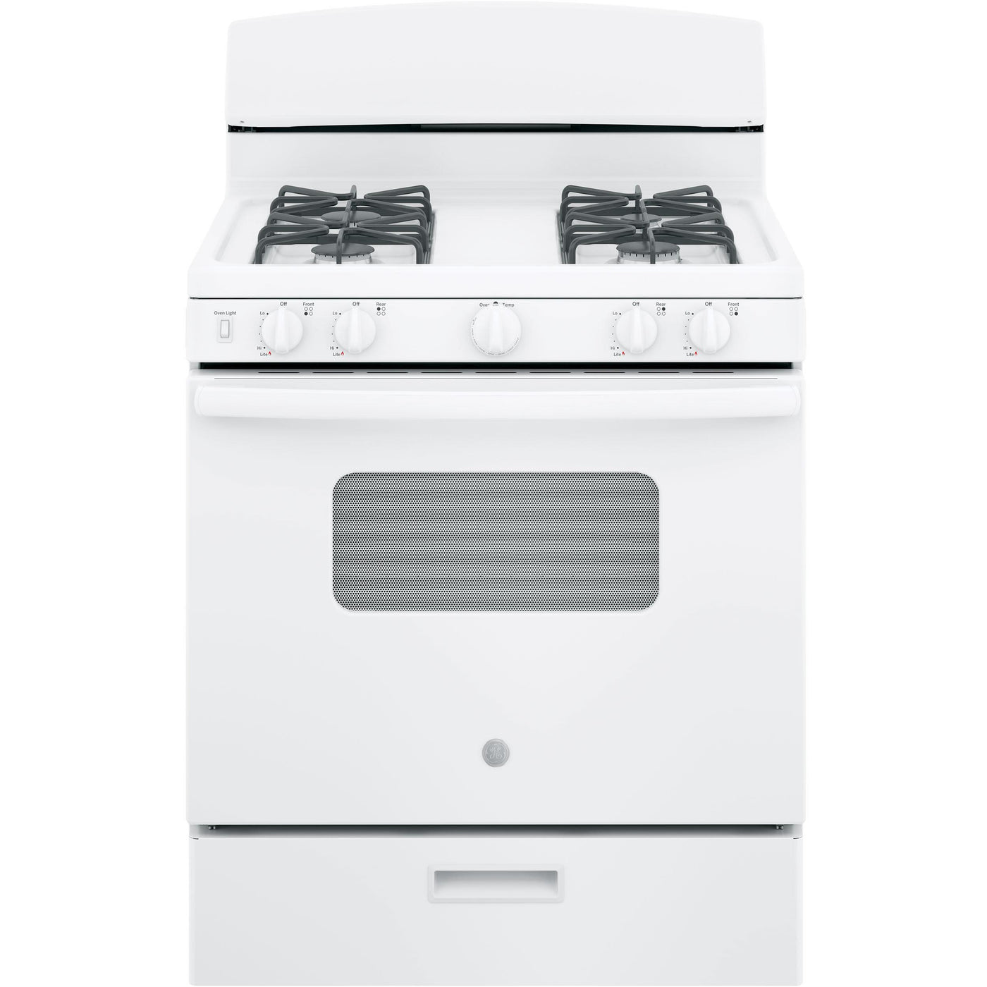 GE 30-inch Freestanding Gas Range with Front Controls JGBS10DEMWW IMAGE 1