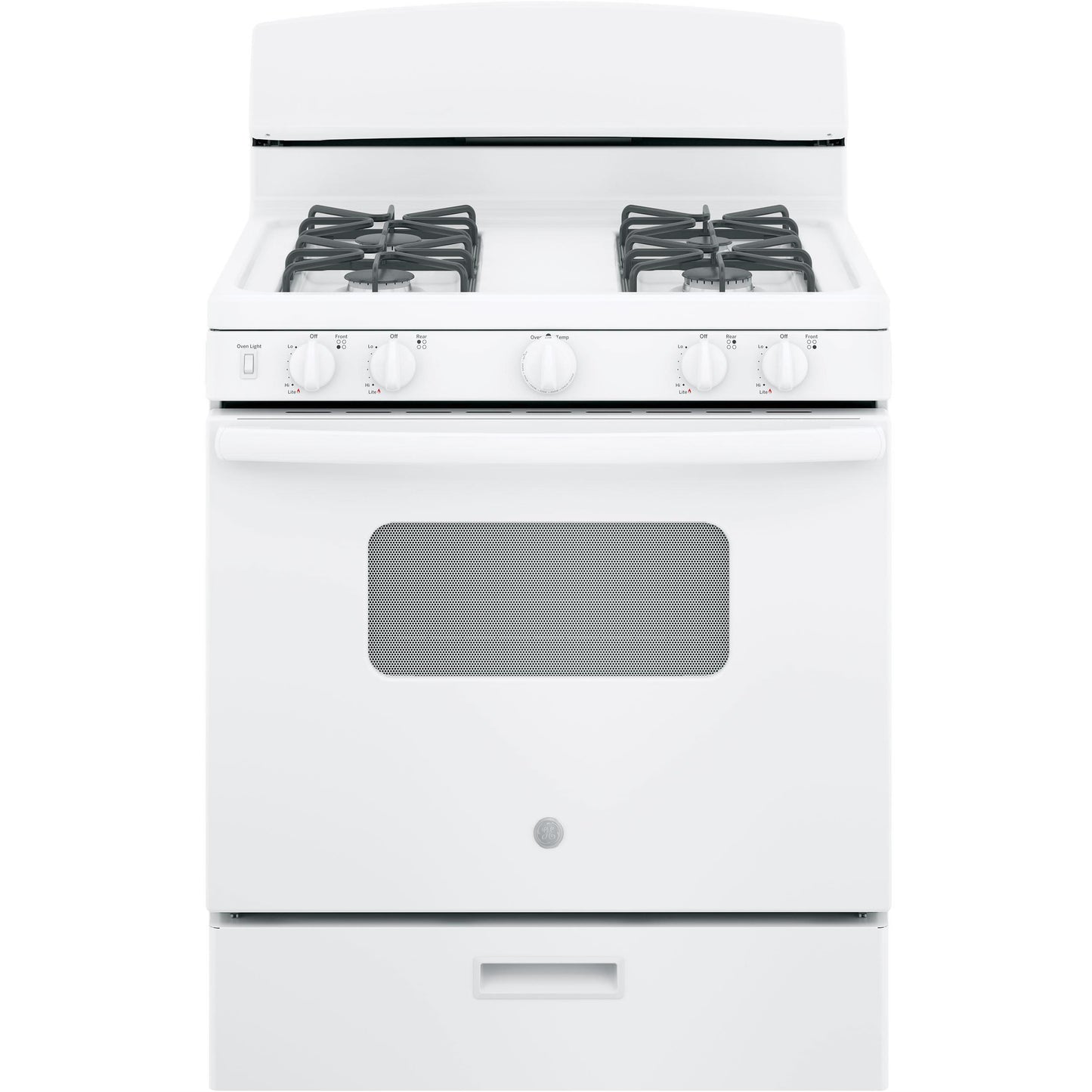 GE 30-inch Freestanding Gas Range with Front Controls JGBS10DEMWW IMAGE 1