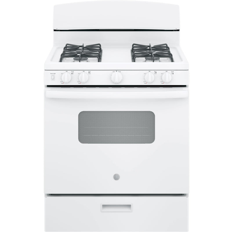 GE 30-inch Freestanding Gas Range with Front Controls JGBS10DEMWW