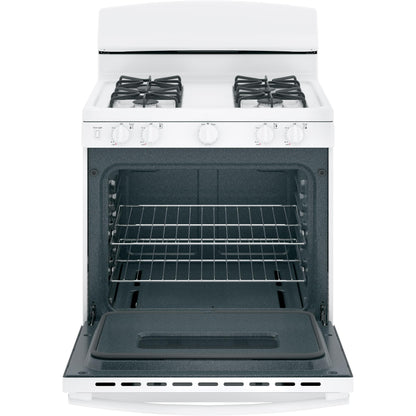 GE 30-inch Freestanding Gas Range with Front Controls JGBS10DEMWW IMAGE 2