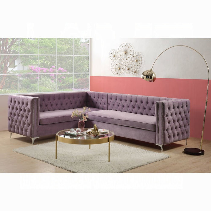 Rhett Purple Velvet Sectional Sofa