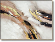 ''Luxe Aurora Abstract'' Hand-painted Canvas in Frame