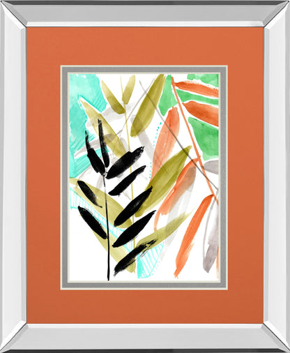 Mirrored Frame Vivid Fronds II BY Jennifer Goldberger