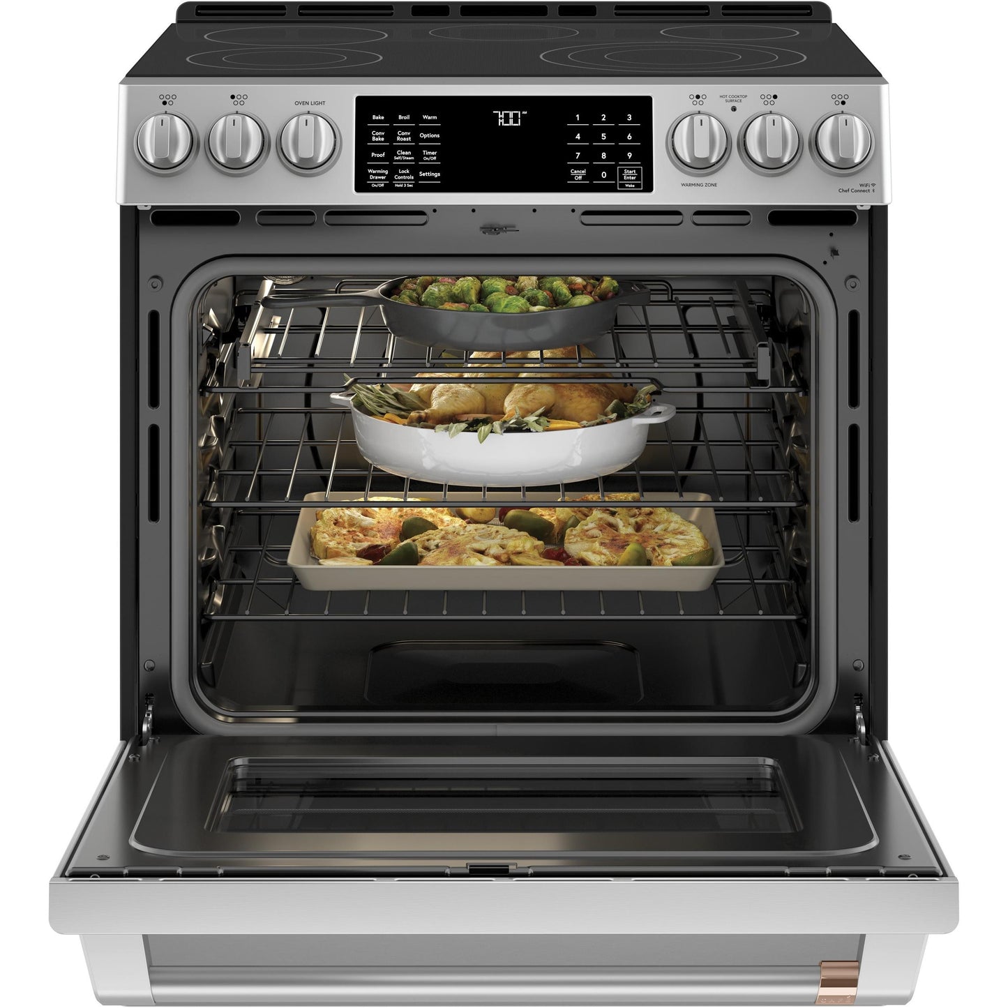  Café 30-inch Slide-in Electric Range with Warming Drawer CES700P2MS1 IMAGE 5