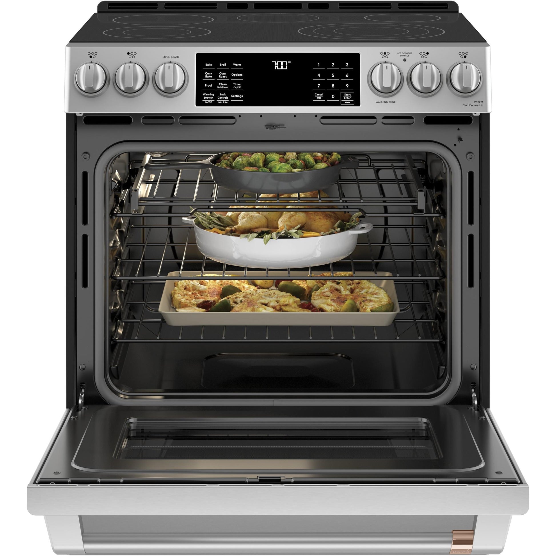  Café 30-inch Slide-in Electric Range with Warming Drawer CES700P2MS1 IMAGE 5