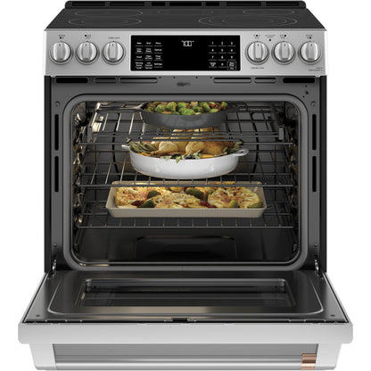  Café 30-inch Slide-in Electric Range with Warming Drawer CES700P2MS1 IMAGE 5